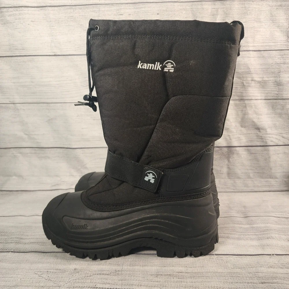 Kamik Greenbay 4 Men's Size 10 Black Waterproof Insulated Winter Snow Boots